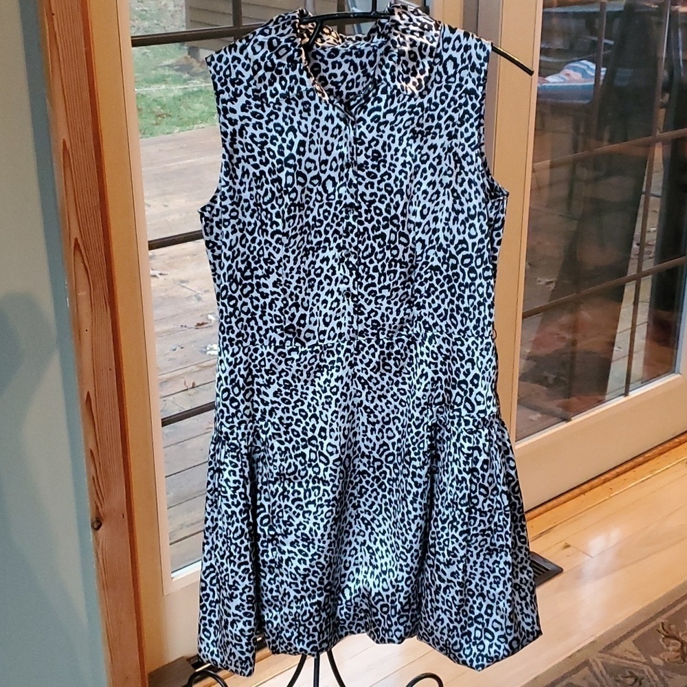 Girdear Animal Print‎ Sleeveless Side Zippered Pullover Sz. 4 Dress